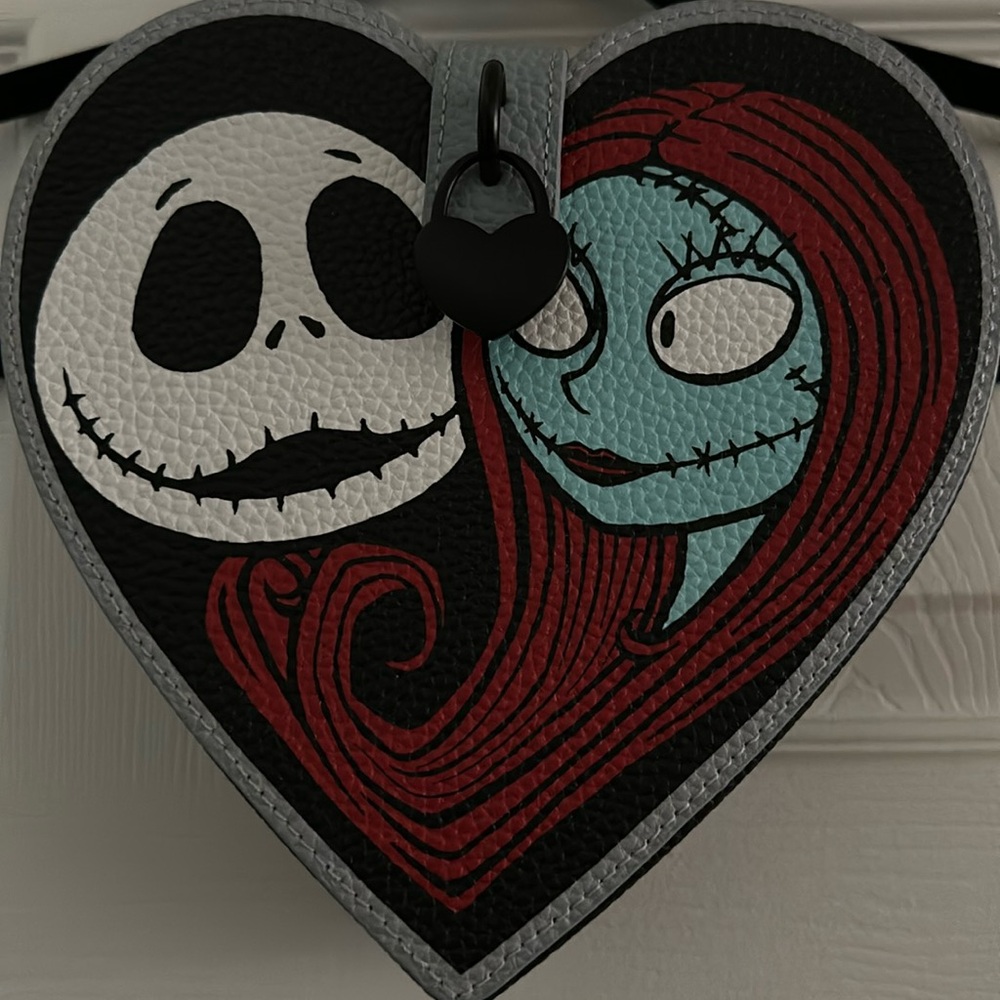 Nightmare before Christmas heart shaped handbag with Jack and sally
